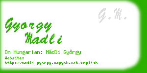 gyorgy madli business card